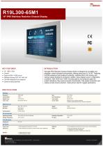 19" IP65 Stainless Resistive Chassis Display R19L300-65M1