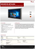 24" Intel Atom® x6413E IP69K Stainless PCAP Chassis Panel PC W24IE3S-SPA269