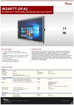 24" Intel® Core™ i3/i5/i7 (Coffee Lake Refresh) Open Frame Panel PC W24IF7T-OFA2
