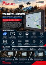 24" Intel® Core™ i5-7200U Defence Console Rack Panel PCs W24IK3S-RKS1ML