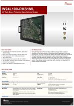 24" Rack Mount Protective Glass Defence Display W24L100-RKS1ML