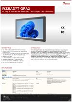 32" Edge AI Panel PC with Intel® Alder Lake S / Raptor Lake S Processor W32IAD7T-GPA3
