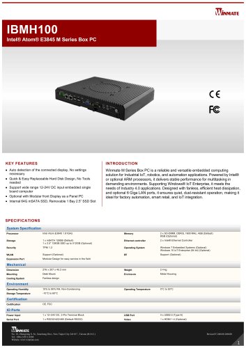 Intel&reg; Atom&reg; E3845 M Series Box PC IBMH100