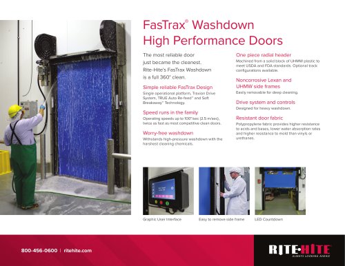 FasTrax®  Washdown High Performance Doors