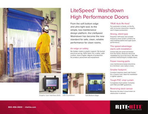 LiteSpeed®  Washdown High Performance Doors