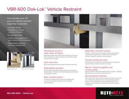 VBR-600 Dok-Lok®  Vehicle Restraint