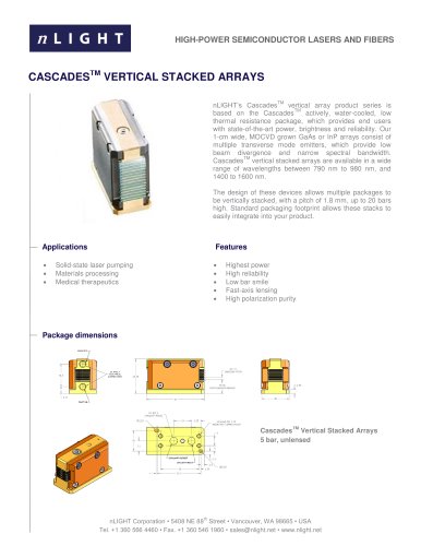 CASCADESTM VERTICAL STACKED ARRAYS