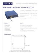  OPTOTOOLS™ INDUSTRIAL DIODE LASER OEM MODULES