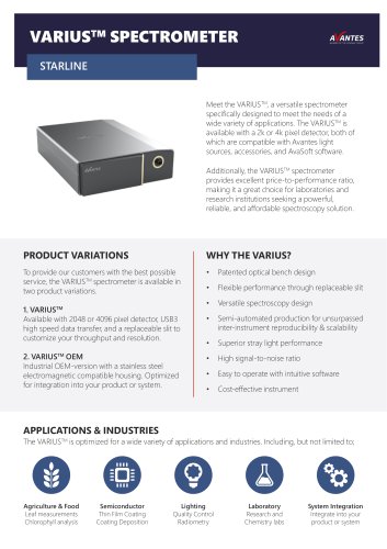 Datasheet-VARIUS-Spectrometer