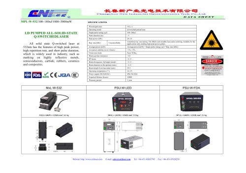 Air-cooled, Passively Q-switched laser