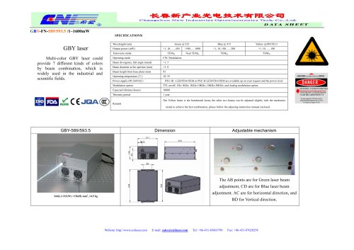 CNI/Multi-color GBY laser/industrial,scientific fields