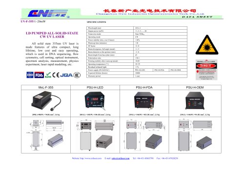 CW ultraviolet laser at 355 nm