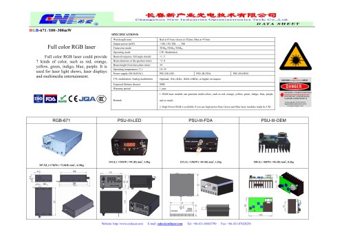 RGB-671 full color RGB laser / White laser system