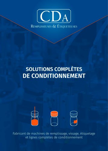 Solutions complètes de conditionnement