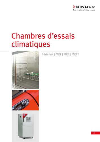 Chambres d’essais climatiques  Série MK | MKF | MKT | MKFT