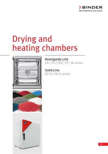 Drying and heating chambers  ED | ED-S | FD | FD-S | FED | FP | M series