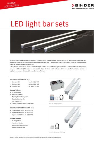LED light bar sets  KB | KB ECO | KB PRO | KT | KBF | KBF PRO | KBF-S ECO | KMF SERIES