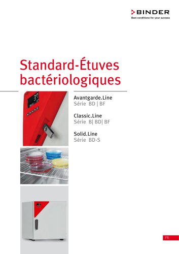 Standard-Étuves bactériologiques  Série B | BD | BD-S | BF