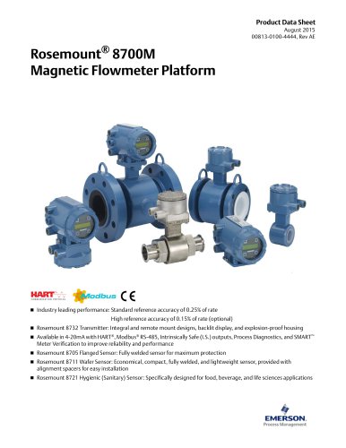 Rosemount Magnetic Flowmeter 8732EM with Revision 4 Electronics