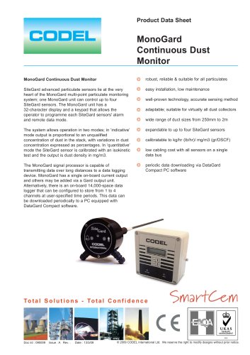 SiteGard Tribo-electric Dust Monitor