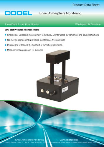 TunnelCraft 3 Air Flow Monitor Data Sheet