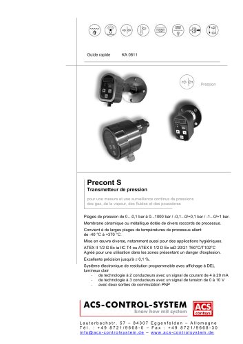 Precont S Guide rapide