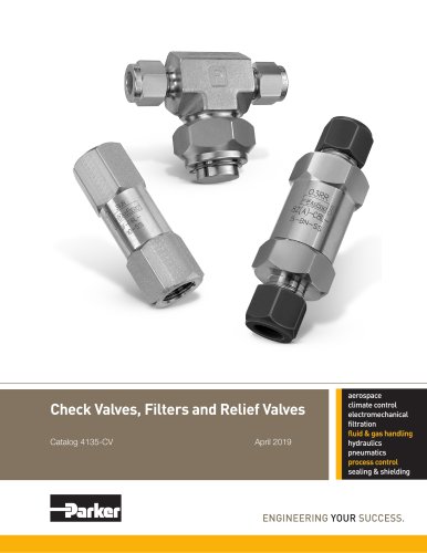 Check Valves, Filters and Relief Valves