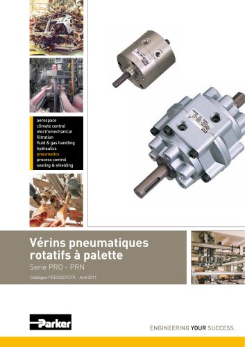 Vérins pneumatiques rotatifs à palette