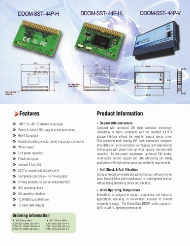 EmbedDisk Module IDE/ATA Series