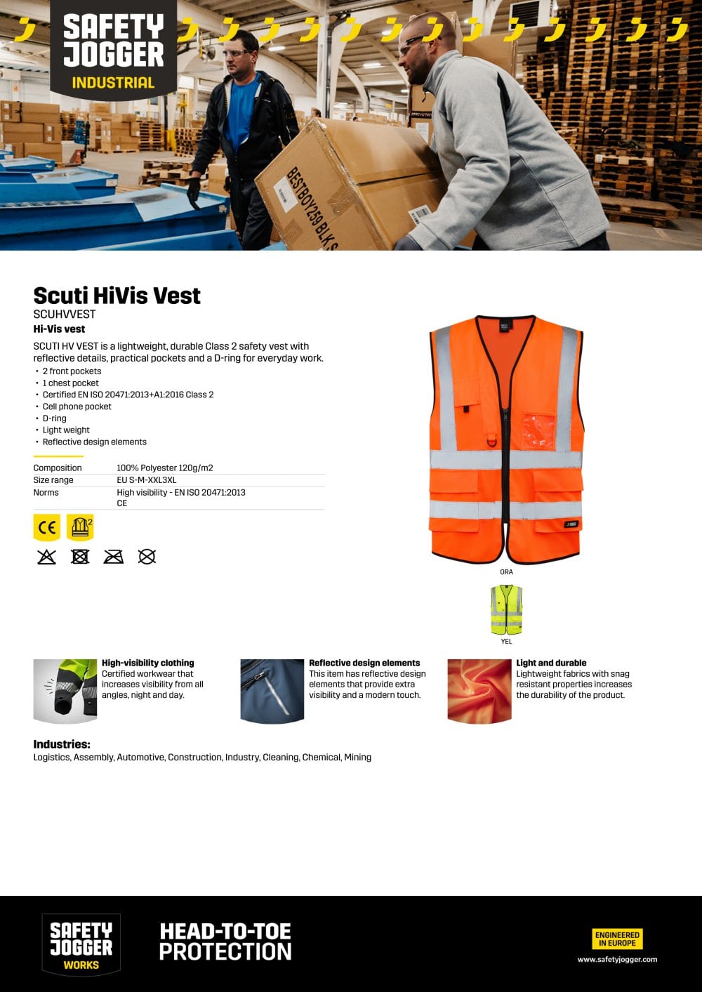Scuti HiVis Vest - Safety Jogger Works