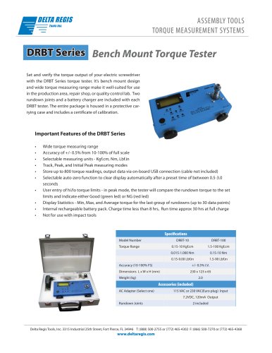 Delta Regis DRBT Series Torque Tester 