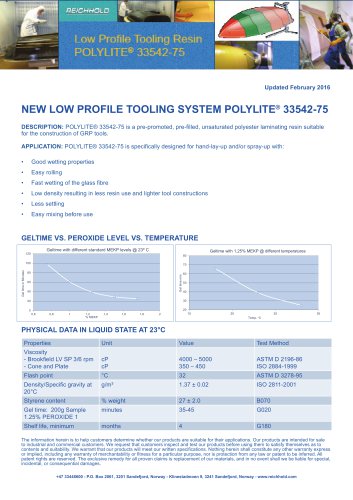 Low Profile Tooling Resin POLYLITE® 33542-75