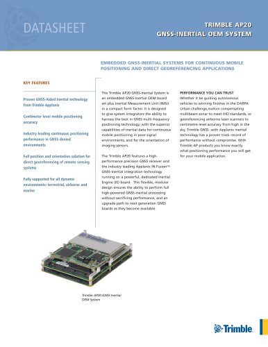 TRIMBLE AP20 GNSS-INERTIAL OEM SYSTEM