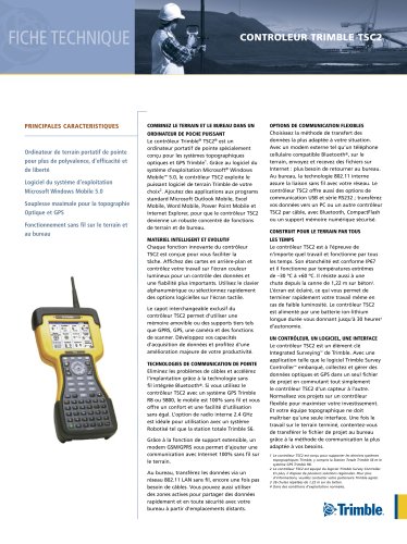 TSC2 Datasheet - French