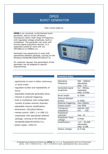 OPGS  BURST GENERATOR