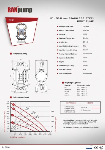 2? (50.8 mm) Stainless Steel Body Diaphragm Pump