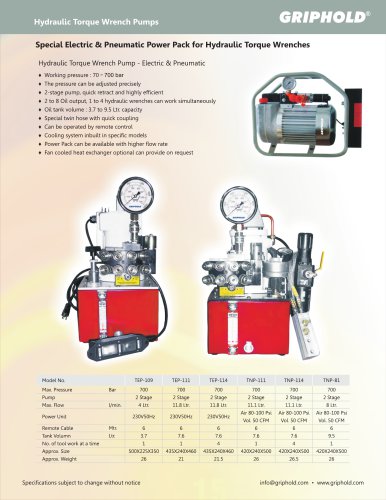 Hydraulic Torque Wrench Pump