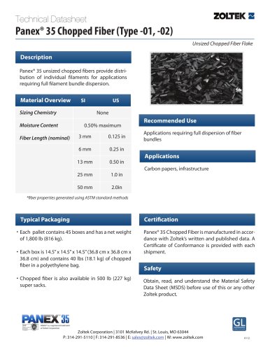 Dispersible Chopped Flake - Type 01, 02