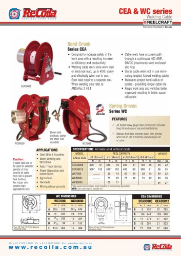 WELDING CABLE reels