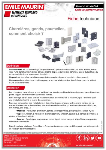 Charnières, gonds, paumelles, comment choisir ?
