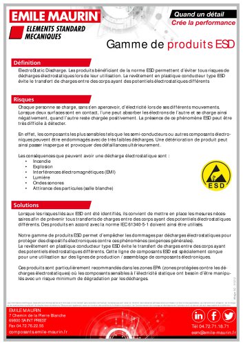 Gamme de produits ESD