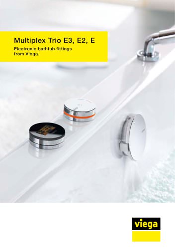 Multiplex Trio E3, E2, E. Electronic bathtub fittings from Viega.