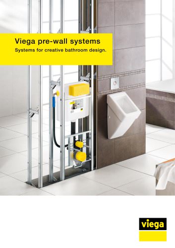 Viega pre-wall systems. Systems for creative bathroom design.