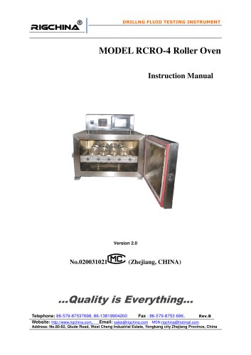 RIGCHINA - Roller Ovens | RCRO-4 | provide an excellent method of aging fluid samples for further analysis