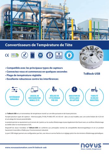 Convertisseurs de Temp&eacute;rature de T&ecirc;te