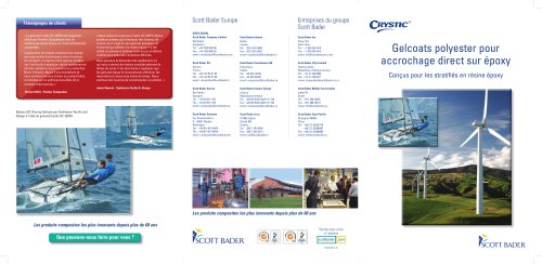 Epoxy Bonding Polyester Gelcoats brochure (FR)