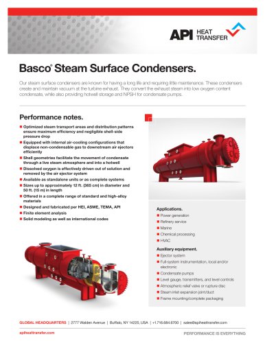 Steam Surface Condensers.