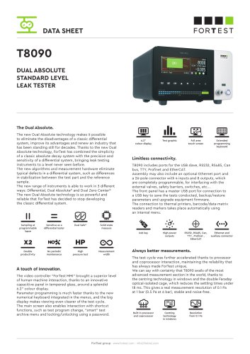 T8090 Dual Absolute Leak Tester