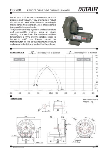 REMOTE DRIVE SIDE CHANNEL BLOWER