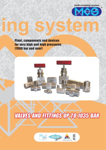 Valves fittings and tubing 700 - 1035 bar